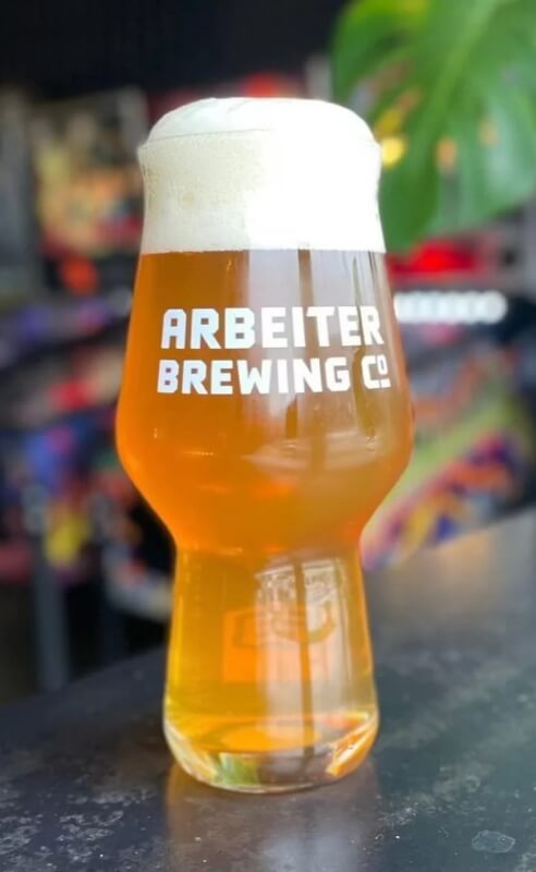Glass of beer from Arbeiter Brewing Co.